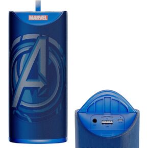 Marvel Avengers Wireless Bluetooth Speaker- Water Resistant Rechargeable Wireless Speaker With Up To 3 Hours Playtime/SD Card Slot/FM Radio- Marvel Gifts for Men and Women, All Fans of The Avengers