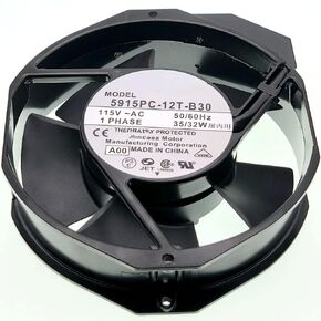 5915PC-12T-B30 115V Cooling Fan, 35/32W 172×150×38MM Metal high Temperature Resistant Fan Enclosure Power Fan 50/60Hz