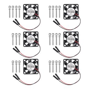 6Pcs 3007 Cooling Fan for Raspberry Pi 4 Fan 30x30x7mm Pi Brushless Cooling Fan 3.3V 5V DC Quiet Fan with Screw kit for Raspberry Pi 4, Pi 3 B+, Pi 3 B, Pi 2, Pi B+,Robot Project