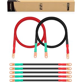 Golf Cart Heavy Duty Battery Cables for Club Car DS & Precedent 1994 Up 48Volt, 7 PCS 4 Gauge Pure Copper Golf Battery Wiring Cables, 14“+41" Long