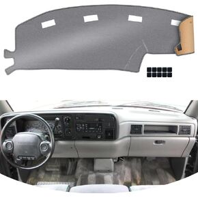 KEYOOG Dashboard Cover Dash Mat Fit for 1997-1994 Do-dge Ram 1500 2500 3500 (for Left Hand Drive),Car Dash Board Mat Anti-Glare Carpet,Non-Slip Pad Sunshield Protector (Grey)