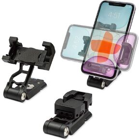 IFOOTAGE Universal Phone Tripod Mount Adapter with Cold Shoe, 360° Rotation Cell Phone Holder for Tripod Selfie Stick Monopod, Desk Phone Stand with Adjustable Clamp