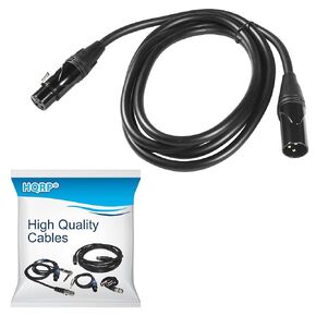 HQRP XLR to XLR Cable 6 Feet, 3-Pin XLR Male to 3-Pin XLR Female Cord, Compatible with Speaker, PA System, All Copper Conductors, PVC Jacket, Mic Cord, XLR Speaker Cable, XLR Microphone Cable 6 Ft