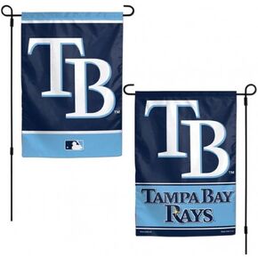 Wincraft MLB Tampa Bay Rays Flag12x18 Garden Style 2 Sided Flag, Team Colors, One Size