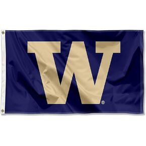 Washington Huskies Big W University Large College Flag