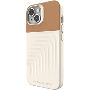 Gear4 ZAGG Brooklyn Snap Case Apple iPhone 14, D30 Drop Protection Up to (13ft│4m), Wireless Charging Compatible, Vegan Leather - Sand