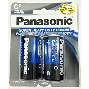 6PC Size C Panasonic Batteries Super Heavy Duty Power Zinc Carbon