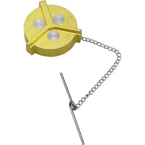 Saddle Tank Fuel Cap Fit for Ford L-Class Heavy Duty Trucks 1990-1998, Non-Locking Fuel Cap Fit for Freightliner, 2-1/4" Diameter, 11-1/2" NPSF Thread Fuel Gas Cap Brass