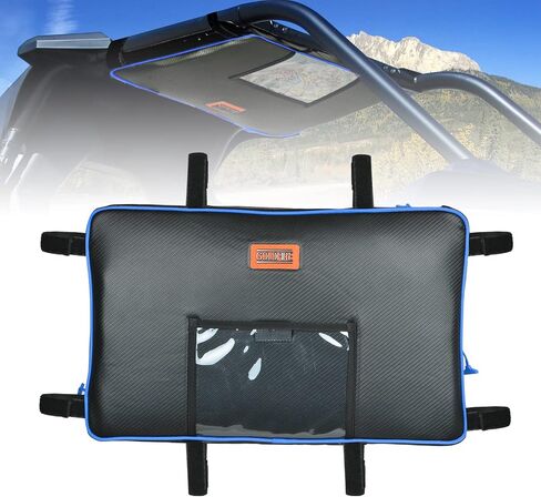 Goldfire RZR Roof Bag UTV Overhead Bag Center Roof Storage Bag Large Capacity Tool Waterproof Gear Bag For 2018-2024 Polaris RZR RS1 Storage Accessories(Blue Piping) in Saudi Arabia