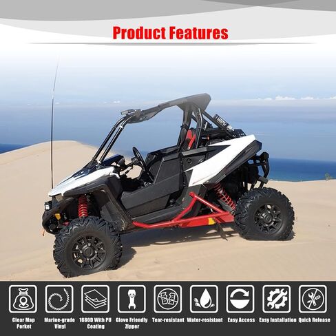 Goldfire RZR Roof Bag UTV Overhead Bag Center Roof Storage Bag Large Capacity Tool Waterproof Gear Bag For 2018-2024 Polaris RZR RS1 Storage Accessories(Blue Piping) in Saudi Arabia