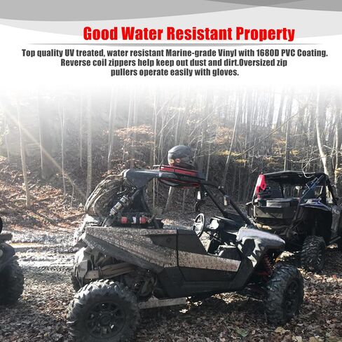 Goldfire RZR Roof Bag UTV Overhead Bag Center Roof Storage Bag Large Capacity Tool Waterproof Gear Bag For 2018-2024 Polaris RZR RS1 Storage Accessories(Blue Piping) in Saudi Arabia