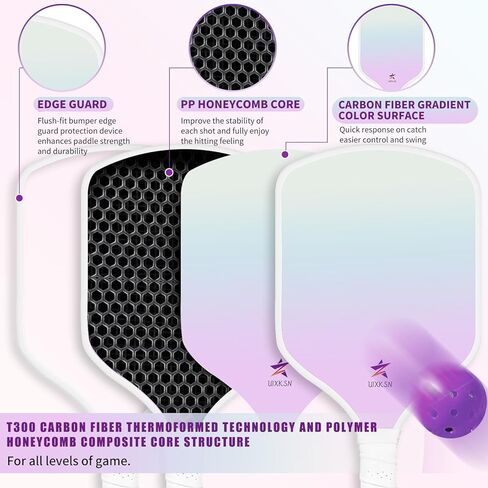 مضارب معدات كرة البيسبول مضارب كرة البيسبول ذات اللون المتدرج T300 من ألياف الكربون الخام الحرارية الرياضية راكيت كرة البيسبول المتوسطة 16 مم مضارب سطحية مزخرفة قبضة مريحة للنساء in Kuwait