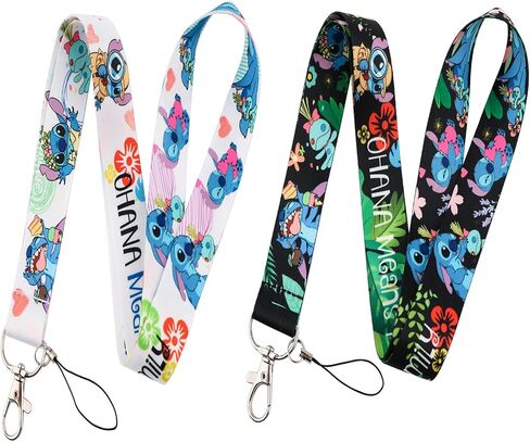 سلسلة مفاتيح Stith Lanyard، حبل شارات هوية الرسوم المتحركة، حبل مفاتيح لحامل بطاقات الهوية، حافظة الهاتف الخلوي in Kuwait