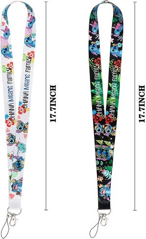 سلسلة مفاتيح Stith Lanyard، حبل شارات هوية الرسوم المتحركة، حبل مفاتيح لحامل بطاقات الهوية، حافظة الهاتف الخلوي in Kuwait