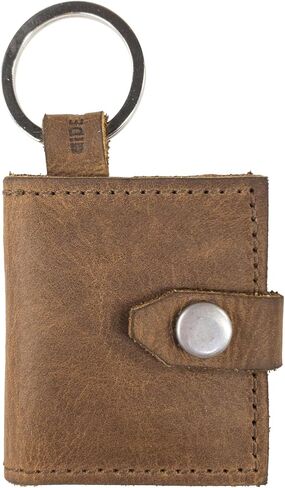 Hide & Drink, Photobook Keychain Handmade from Full Grain Leather - Single Malt Mahagony in Saudi Arabia