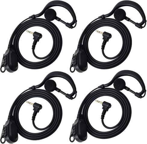 HYS Walkie Talkie Earpiece with Mic PTT, G Shape Two-Way Radio Headset for Motorola Talkabout Push to Talk Single pin T260TP T100TP T402 T465 T600 MH230R T472 T800 FRS/GMRS Radio, 10pcs Earphone in Saudi Arabia
