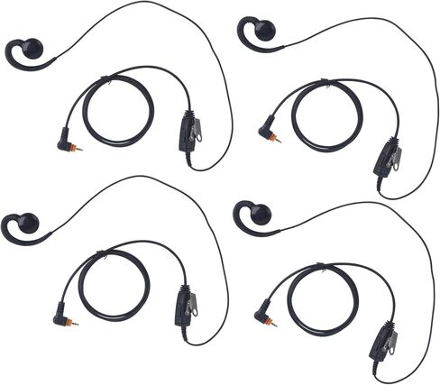 4 قطع SL300 C-Swivel Walkie Talkie Earpiece مع ميكروفون لموتورولا Wave TLK100 SL7550 SL7550e SL7580 SL7580e SL7590 SL7590e SL3500e SL1600 SL4000 PMLN7157A PMLN7189A SL1K راديو (4 حزم) in Saudi Arabia
