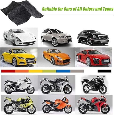 3 قطع من قماش نانو سباركل من آي كاتشر لخدوش السيارة، مزيل خدوش السيارة نانو المتطور يعمل بسهولة على إصلاح الخدوش والدوامات وبقايا الطلاء وبقع الماء واستعادة اللون الأصلي لطلاء السيارة. in Kuwait