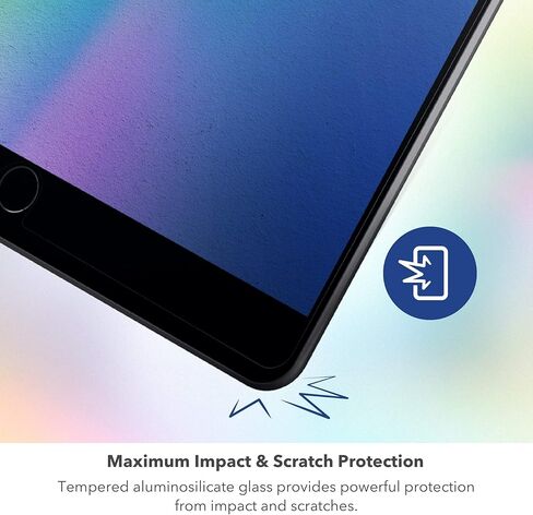 حماية قصوى للشاشة عالية الدقة - عبوتان - واقي شاشة من الزجاج المقوى - مصنوع لجهاز Apple iPad 12.9 بوصة، شفاف، 990107904 in Kuwait