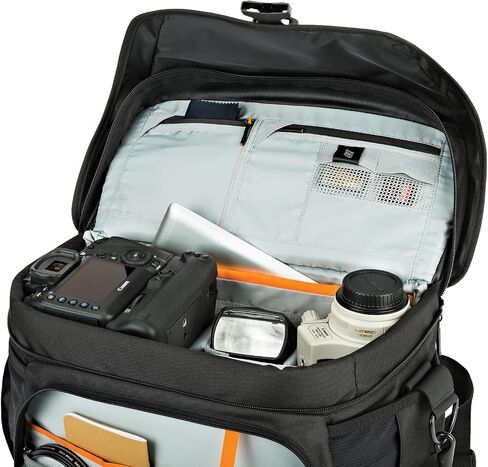 Lowepro LP37117، حقيبة كاميرا Nova 140AW II، قابلة للتخصيص، محمولة، تناسب بدون مرآة مع عدسة مرفقة مقاس 17-85 مم، طائرة بدون طيار مدمجة، فلاش، أسود in Kuwait