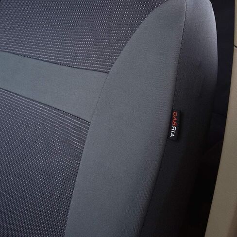 أغطية مقاعد السيارة فلاينج بانر، مجموعة كاملة من المقاعد الأمامية والمقعد الخلفي، واقيات مقاعد السيارة، واقيات غطاء الجاكار المتينة، شاحنة الدفع الرباعي، أسود، رمادي، تان (رمادي) in Kuwait