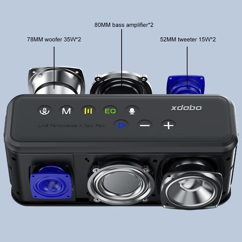 100W Bluetooth Speaker Portable Wireless Speakers Deep Bass HD Stereo Sound Support TWS 3 EQ 12 Hour Playtime for Outdoor Home Party Beach Hiking Camping in Saudi Arabia