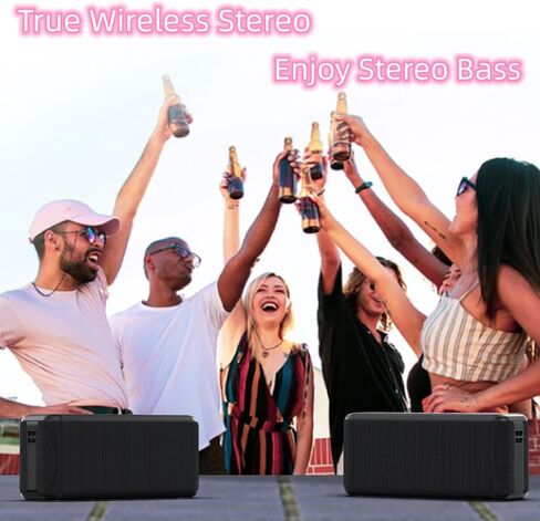 100W Bluetooth Speaker Portable Wireless Speakers Deep Bass HD Stereo Sound Support TWS 3 EQ 12 Hour Playtime for Outdoor Home Party Beach Hiking Camping in Saudi Arabia
