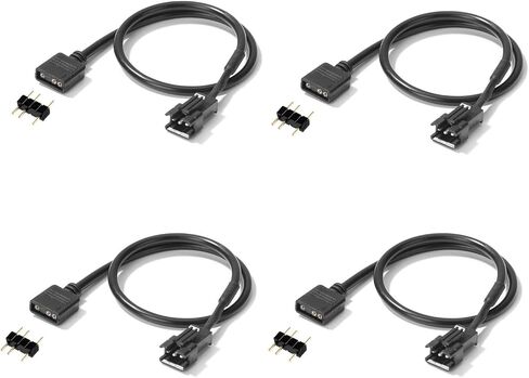 كابل تمديد ARGB 5 فولت 3Pin، منفذ اللوحة الأم إلى SM3P 1-to-1 كابل محول موصل ARGB ذكر لمروحة RGB، شريط LED للكمبيوتر الشخصي in Saudi Arabia