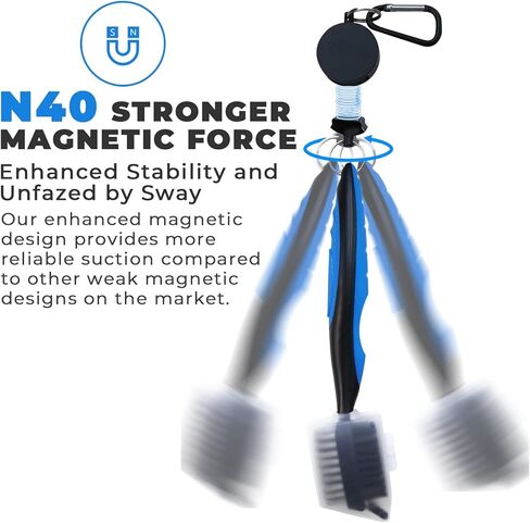 فرشاة نادي الجولف المغناطيسي ومنظف الأخدود مع حلقة تسلق من الألومنيوم لتنظيف نادي الجولف وإكسسوارات حقيبة الجولف in Kuwait