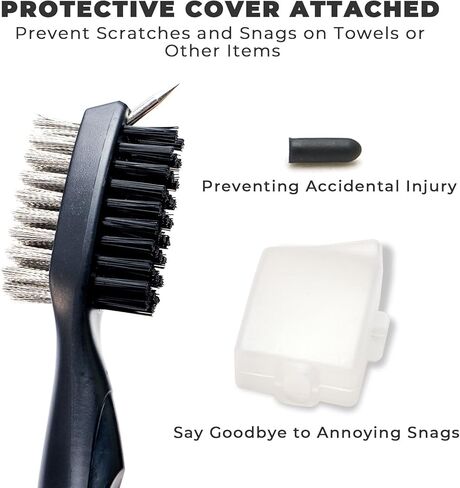 فرشاة نادي الجولف المغناطيسي ومنظف الأخدود مع حلقة تسلق من الألومنيوم لتنظيف نادي الجولف وإكسسوارات حقيبة الجولف in Kuwait