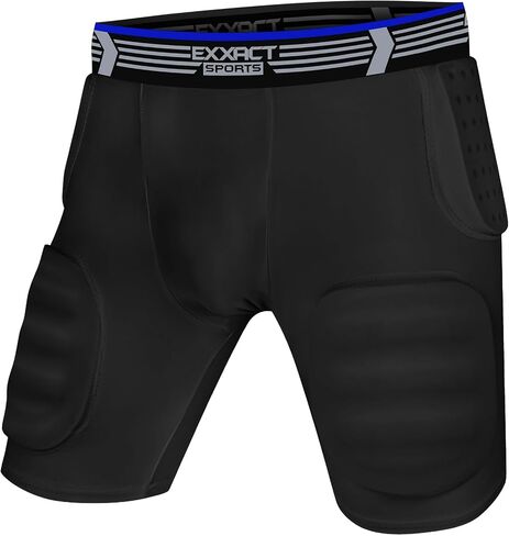 حزام كرة القدم للشباب من Exxact Sports Rebel 5-Pad للأولاد مع الورك والفخذين ومنصات عظم الذنب، وشورت ضغط مبطن، وحزام كرة القدم للشباب مع جيب الكأس (الشباب) in Kuwait