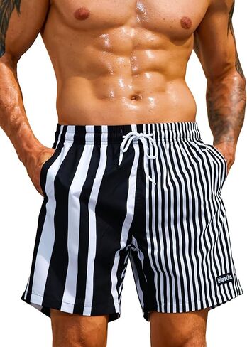 Floerns Men's Bathing Suit Leopard Print Drawstring Waist Swim Trunk Shorts in Saudi Arabia