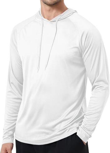 قميص Runcati الرجالي بعامل حماية من الأشعة فوق البنفسجية 50+ قميص Rash Guard هوديس بأكمام طويلة وقمصان سباحة وصيد الأسماك والجري in Saudi Arabia