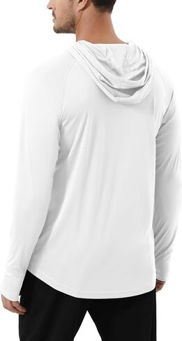 قميص Runcati الرجالي بعامل حماية من الأشعة فوق البنفسجية 50+ قميص Rash Guard هوديس بأكمام طويلة وقمصان سباحة وصيد الأسماك والجري in Saudi Arabia
