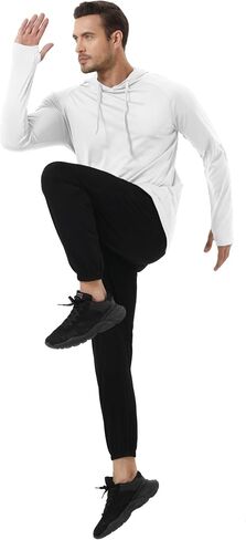 قميص Runcati الرجالي بعامل حماية من الأشعة فوق البنفسجية 50+ قميص Rash Guard هوديس بأكمام طويلة وقمصان سباحة وصيد الأسماك والجري in Saudi Arabia