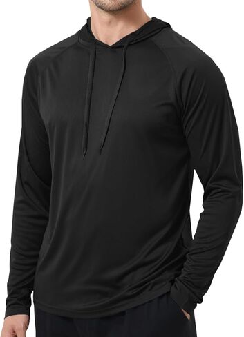 قميص Runcati الرجالي بعامل حماية من الأشعة فوق البنفسجية 50+ قميص Rash Guard هوديس بأكمام طويلة وقمصان سباحة وصيد الأسماك والجري in Saudi Arabia