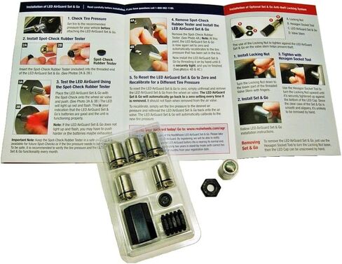 RW-PPK-0403 جهاز مراقبة ضغط الإطارات مع نظام قفل الأمان، (عبوة من 6 قطع) in Kuwait