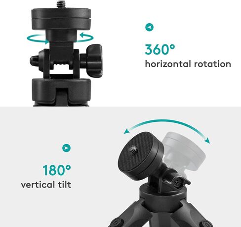 Phone Tripod, Metal Phone Holder with Extendable Lightweight Mini Stand, Universal Metal Adjustable Clamp for Video Recording, Selfies, Live Streaming, Compatible with Smartphone & Camera in Kuwait