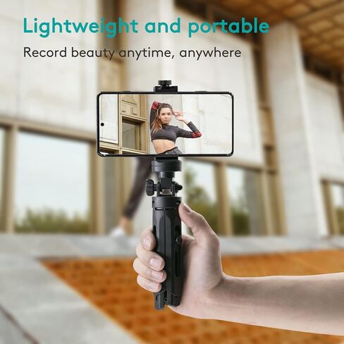 Phone Tripod, Metal Phone Holder with Extendable Lightweight Mini Stand, Universal Metal Adjustable Clamp for Video Recording, Selfies, Live Streaming, Compatible with Smartphone & Camera in Kuwait