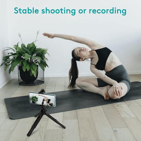 Phone Tripod, Metal Phone Holder with Extendable Lightweight Mini Stand, Universal Metal Adjustable Clamp for Video Recording, Selfies, Live Streaming, Compatible with Smartphone & Camera in Kuwait