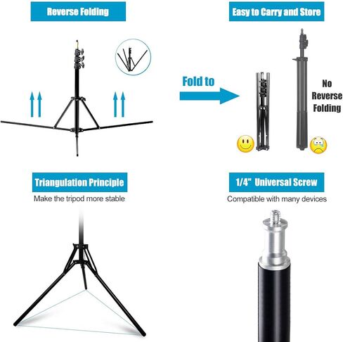 حامل ثلاثي عصا سيلفي، حامل ثلاثي للهاتف بكاميرا طويلة للغاية مقاس 78 بوصة قابل للتمديد مع جهاز تحكم عن بعد لاسلكي قابل للطي لكاميرا iPhone Android DSLR in Kuwait