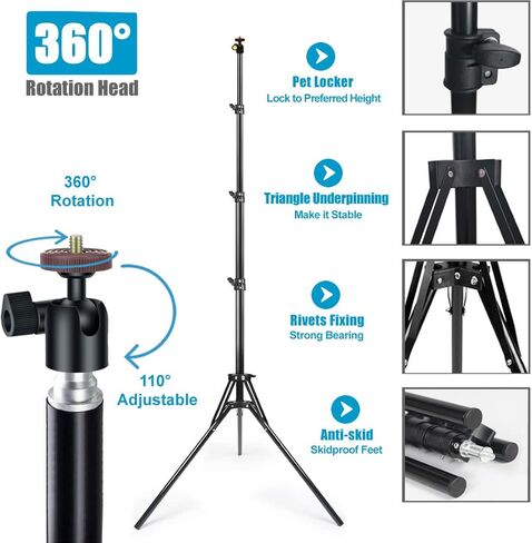 حامل ثلاثي عصا سيلفي، حامل ثلاثي للهاتف بكاميرا طويلة للغاية مقاس 78 بوصة قابل للتمديد مع جهاز تحكم عن بعد لاسلكي قابل للطي لكاميرا iPhone Android DSLR in Kuwait