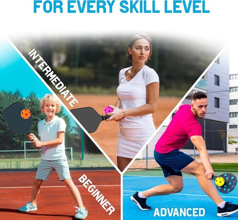 كرات Pickleball - مجموعة كرات Pickleballs، كرات Pickleball في الهواء الطلق، كرات Pickleball في الأماكن المغلقة، معدات كرة Pickleball، كرة المضرب، كرات رياضية، هدايا Pickleball - كرات Pickleball للعب في الهواء الطلق in Saudi Arabia