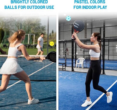 كرات Pickleball - مجموعة كرات Pickleballs، كرات Pickleball في الهواء الطلق، كرات Pickleball في الأماكن المغلقة، معدات كرة Pickleball، كرة المضرب، كرات رياضية، هدايا Pickleball - كرات Pickleball للعب في الهواء الطلق in Saudi Arabia
