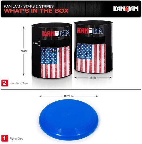 Kan Jam Original Disc Toss Game - American Made Outdoor Game for The Backyard, Beach, Park, Tailgates - ESPN, OCHO, & USA Flag Designs in Saudi Arabia