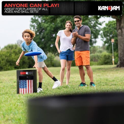 Kan Jam Original Disc Toss Game - American Made Outdoor Game for The Backyard, Beach, Park, Tailgates - ESPN, OCHO, & USA Flag Designs in Saudi Arabia
