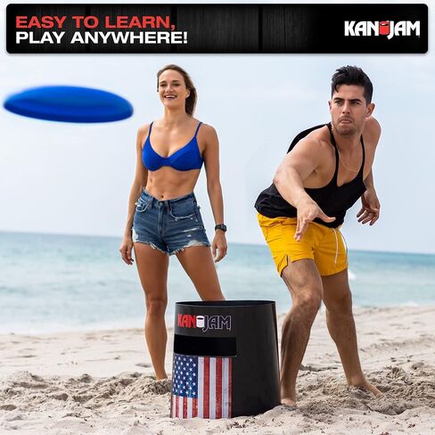 Kan Jam Original Disc Toss Game - American Made Outdoor Game for The Backyard, Beach, Park, Tailgates - ESPN, OCHO, & USA Flag Designs in Saudi Arabia