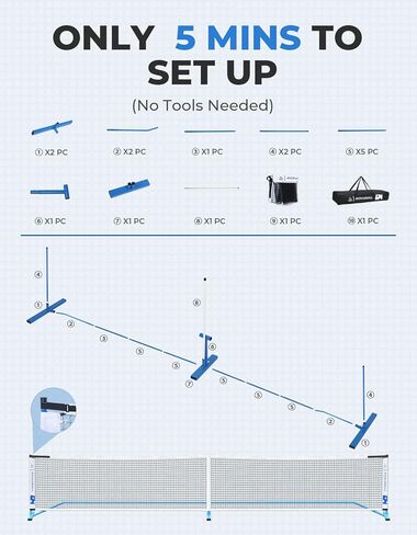 نظام شبكة كرة البيسبول المحمولة من DEERFAMY، مصمم لجميع الظروف الجوية مع إطار معدني ثابت وشبكة PE قوية، شبكة حجم التنظيم مع حقيبة حمل in Kuwait