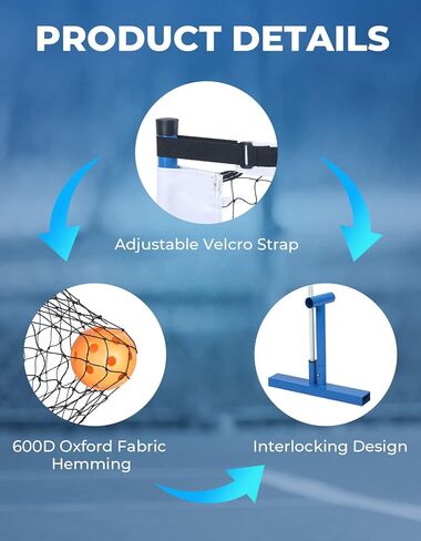 نظام شبكة كرة البيسبول المحمولة من DEERFAMY، مصمم لجميع الظروف الجوية مع إطار معدني ثابت وشبكة PE قوية، شبكة حجم التنظيم مع حقيبة حمل in Kuwait