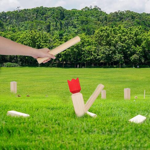 Kubb Yard Game Set - Fun, Interactive Outdoor Family Games for Adults and Kids, Durable Blocks with Travel Bag, Perfect for Backyards, Lawn, and Beach in Saudi Arabia